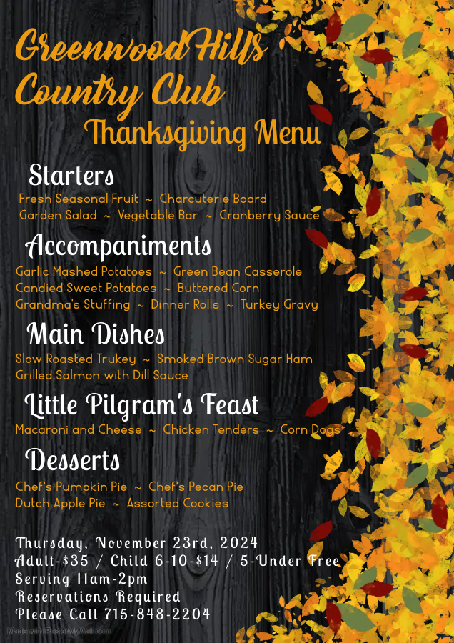 2024 thanksgiving buffet in outagamie county wi